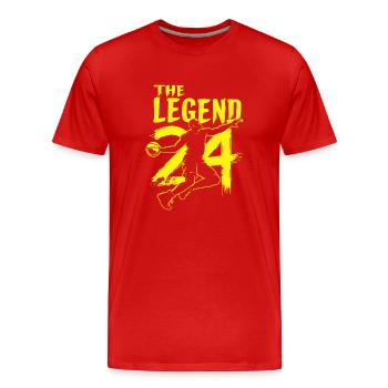 DIE LEGENDE 24 - Männer Premium Bio T-Shirt - Rot - Vorne - Damien (186cm)