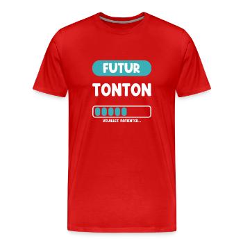 future uncle gift uncle uncle gift uncle - Men's Premium Organic T-Shirt - red - Front - Damien (186cm)