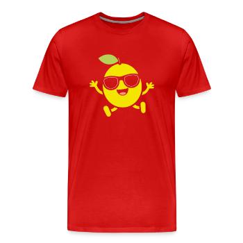 Citron - T-shirt bio Premium Homme - rouge - Devant - Damien (186cm)