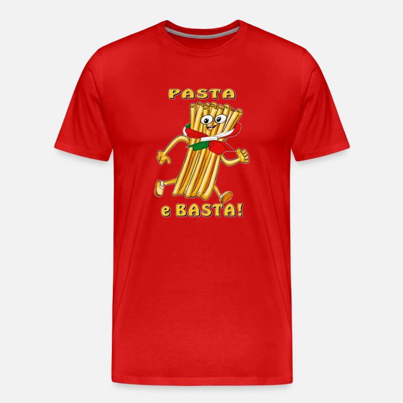 Pasta e Basta - Männer Premium Bio T-Shirt - Rot