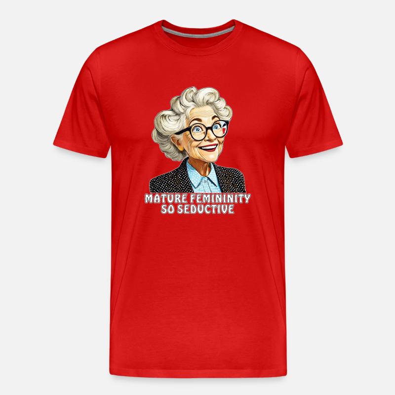 MATURE FEMININITY, SO SEDUCTIVE - Männer Premium Bio T-Shirt - Rot