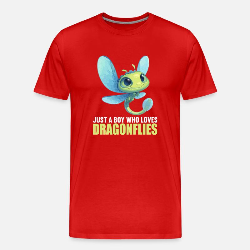 Libellen Libelle - Männer Premium Bio T-Shirt - Rot