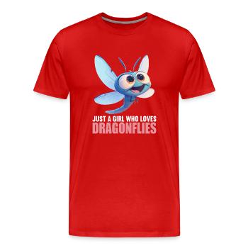 Libellen Libelle - Männer Premium Bio T-Shirt - Rot - Vorne - Damien (186cm)
