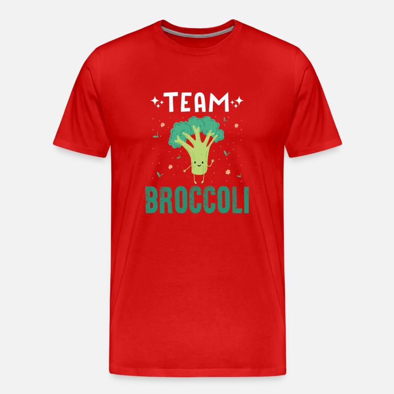 Team Broccoli - Männer Premium Bio T-Shirt - Rot
