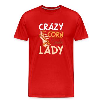 Dame serpent des blés folle - T-shirt bio Premium Homme - rouge - Devant - Damien (186cm)