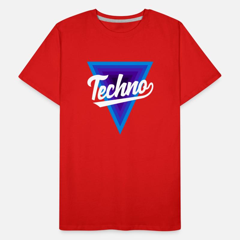 Techno Lover Triangle Design Men's Premium Organic T-Shirt