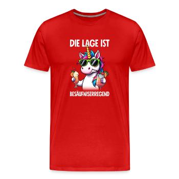 La situation est l’ivresse - T-shirt bio Premium Homme - rouge - Devant - Damien (186cm)