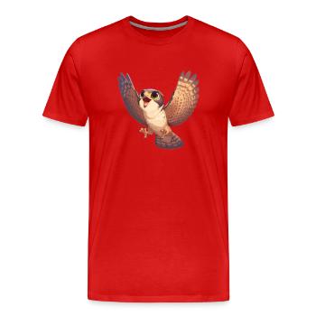 Faucon Faucon - T-shirt bio Premium Homme - rouge - Devant - Damien (186cm)