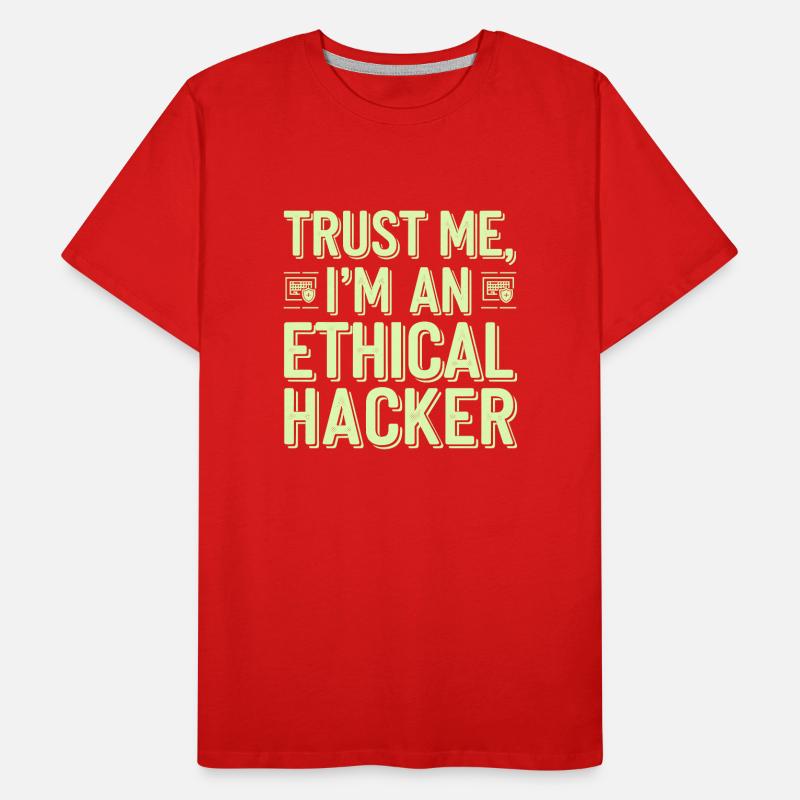 Ethical Hacking Cybersecurity Digital Men's Premium Organic T-Shirt