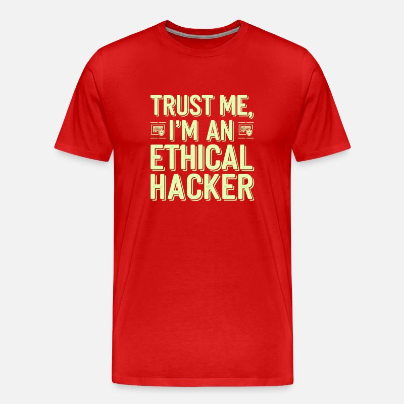 Ethical Hacking Cybersecurity Digital - Men's Premium Organic T-Shirt - red