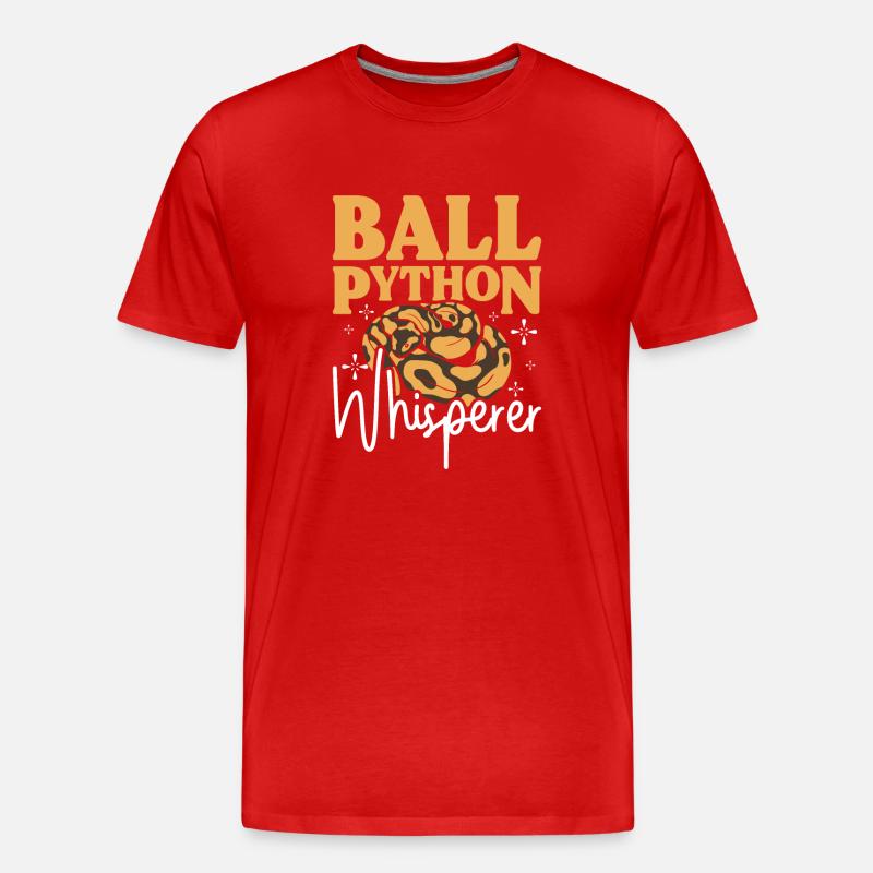 Ball python whisperer - Men's Premium Organic T-Shirt - red