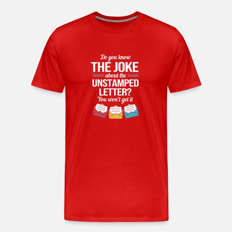 Postbote - Männer Premium Bio T-Shirt - Rot