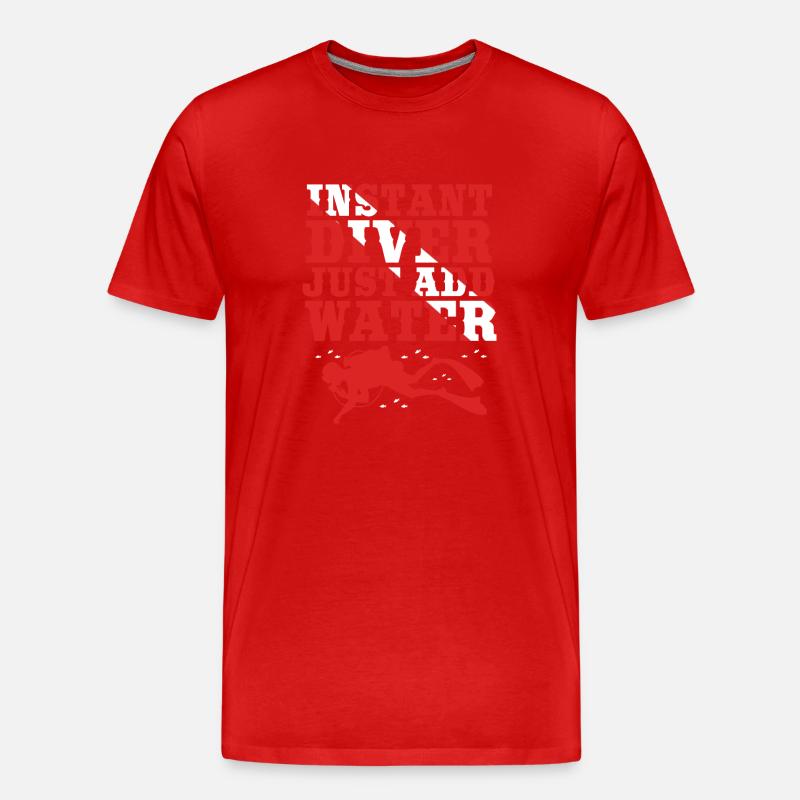 Tauchen - Männer Premium Bio T-Shirt - Rot