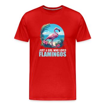 Flamingos Flamingo - Men's Premium Organic T-Shirt - red - Front - Damien (186cm)