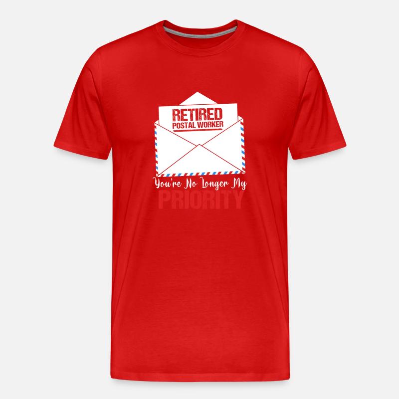 Postbote - Männer Premium Bio T-Shirt - Rot