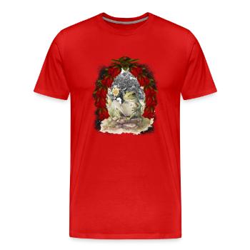 grenouille grenouilles conte de fées conte de fées personnage Noël - T-shirt bio Premium Homme - rouge - Devant - Damien (186cm)