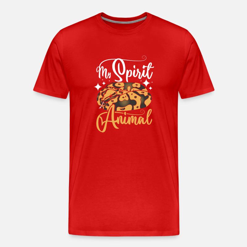 My spirit animal Ball python - Männer Premium Bio T-Shirt - Rot