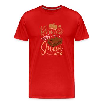 Brownie making queen - Men's Premium Organic T-Shirt - red - Front - Damien (186cm)