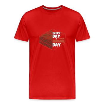 Every day is brownie day - Men's Premium Organic T-Shirt - red - Front - Damien (186cm)