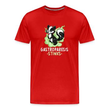 Gastroparésie puant Drôle Skunk Design - T-shirt bio Premium Homme - rouge - Devant - Damien (186cm)