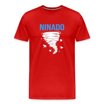 Tornado Birthday Fête d’anniversaire des enfants - T-shirt bio Premium Homme - rouge - Devant - Damien (186cm)