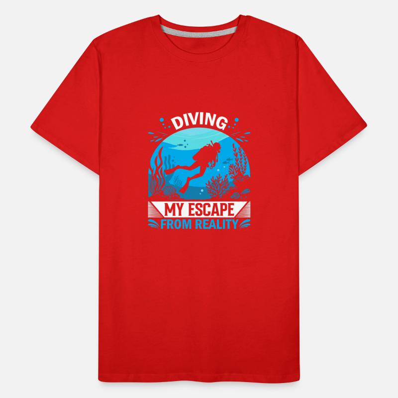 Diving: My escape from reality. Men's Premium Organic T-Shirt