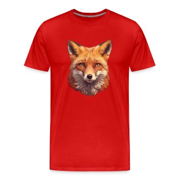 Renards Renard - T-shirt bio Premium Homme - rouge - Devant - Damien (186cm)