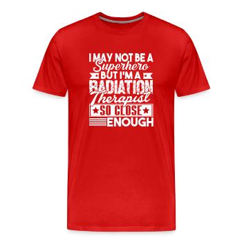 Radiation Therapist I am A Radiation Therapist - Men's Premium Organic T-Shirt - red - Front - Damien (186cm)