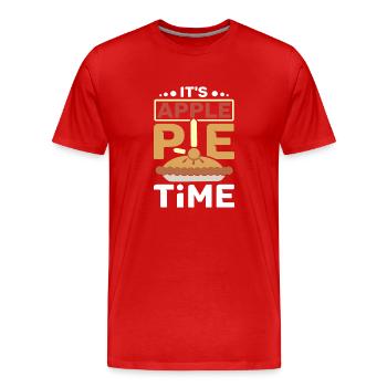 It's Apple pie time - Männer Premium Bio T-Shirt - Rot - Vorne - Damien (186cm)