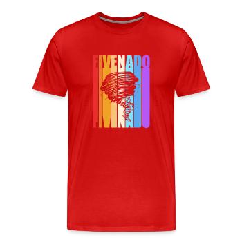 Tornado Birthday Fête d’anniversaire des enfants - T-shirt bio Premium Homme - rouge - Devant - Damien (186cm)