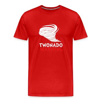 Tornado Birthday Fête d’anniversaire des enfants - T-shirt bio Premium Homme - rouge - Devant - Damien (186cm)