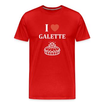 Pfannkuchen - Männer Premium Bio T-Shirt - Rot - Vorne - Damien (186cm)
