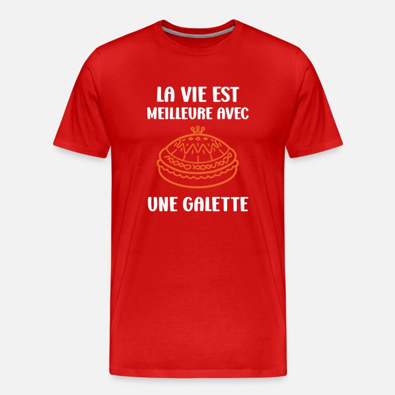 Pfannkuchen - Männer Premium Bio T-Shirt - Rot