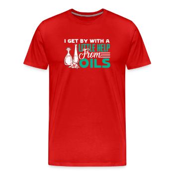 Essential Oil Funny Essential Oil - Men's Premium Organic T-Shirt - red - Front - Damien (186cm)