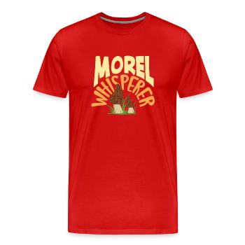 Pilzsammler Morel Whisperer - Männer Premium Bio T-Shirt - Rot - Vorne - Damien (186cm)