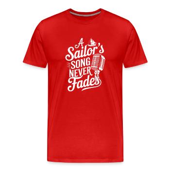 Sailors Sea Shanty Singing Ship Adventures - Men's Premium Organic T-Shirt - red - Front - Damien (186cm)