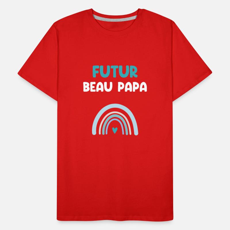 future stepdad rainbow stepdad daddy Men's Premium Organic T-Shirt
