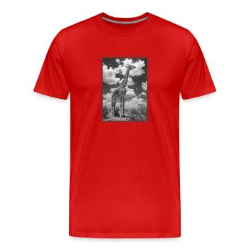 Girafes Girafe - T-shirt bio Premium Homme - rouge - Devant - Damien (186cm)