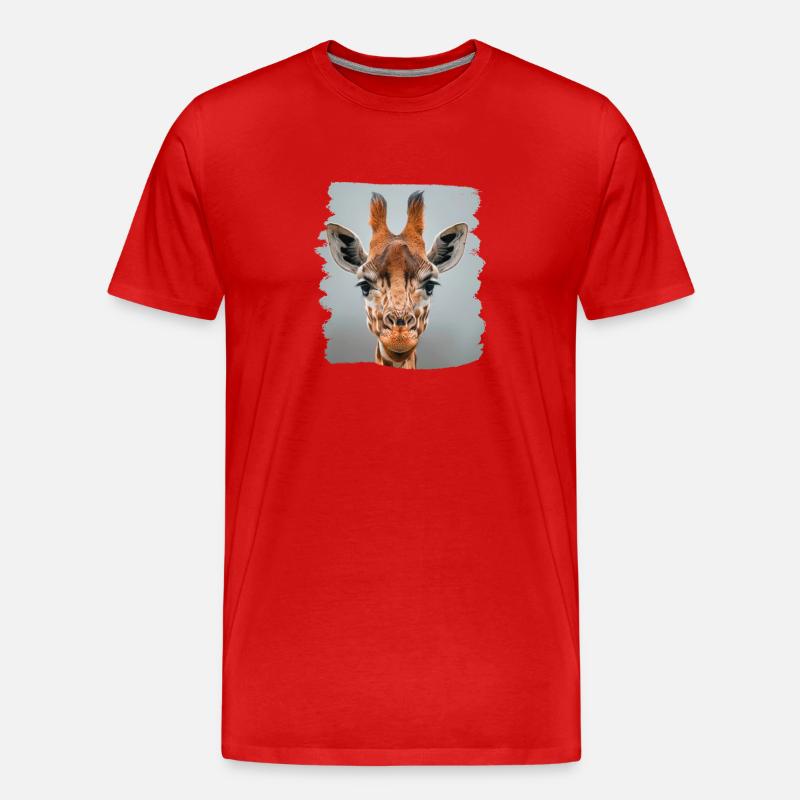 Giraffen Giraffe - Männer Premium Bio T-Shirt - Rot