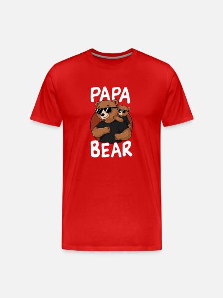 Papa Bear - Men's Premium Organic T-Shirt - red