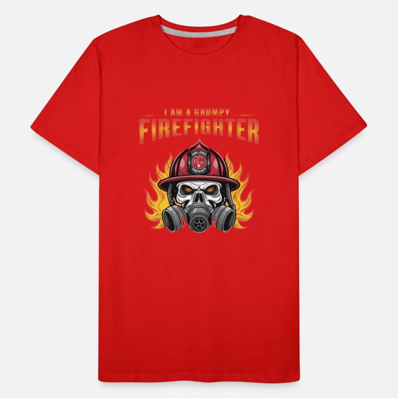 I AM A GRUMPY FIREFIGHTHER Men's Premium Organic T-Shirt