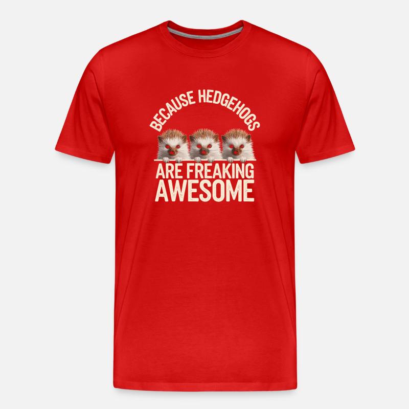 Igel - Männer Premium Bio T-Shirt - Rot