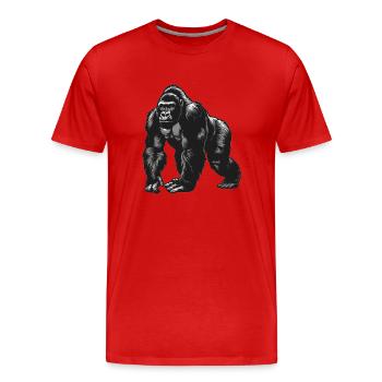 Gorillas Gorilla - Men's Premium Organic T-Shirt - red - Front - Damien (186cm)