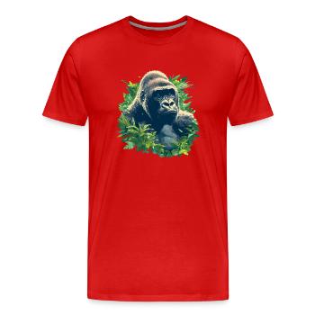 Gorillas Gorilla - Men's Premium Organic T-Shirt - red - Front - Damien (186cm)