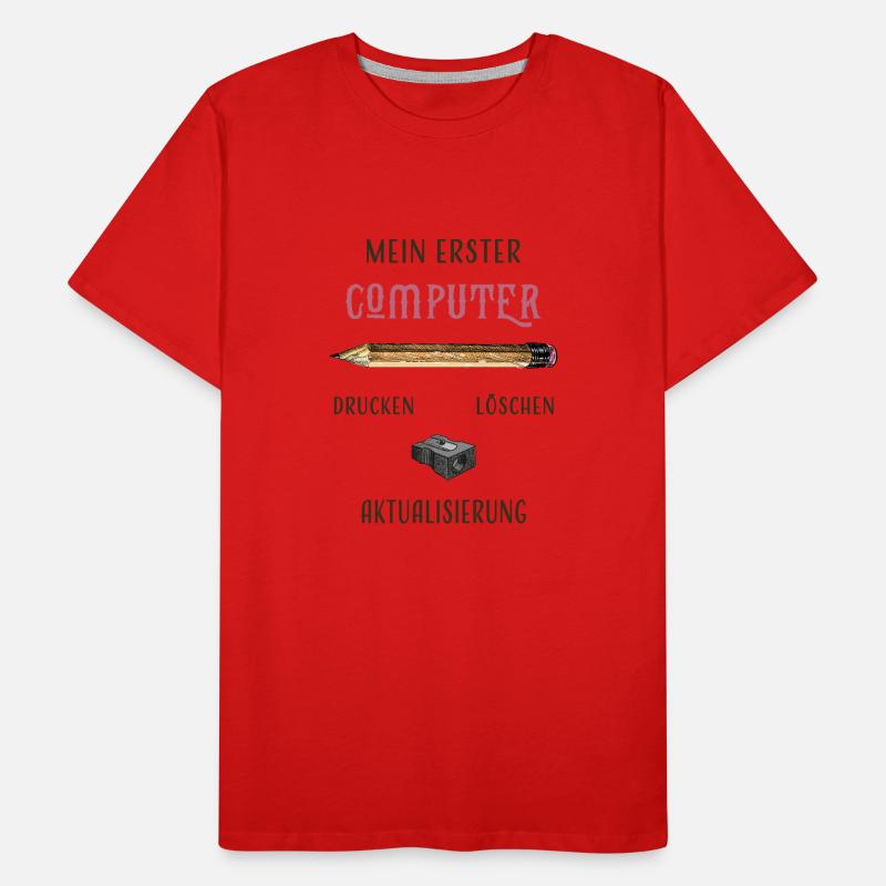 Mein erster Computer old school Männer Premium Bio T-Shirt