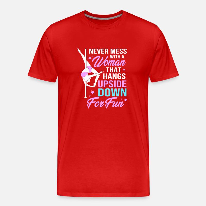 Pole Dance - Männer Premium Bio T-Shirt - Rot