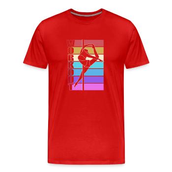 Pole Dance - Männer Premium Bio T-Shirt - Rot - Vorne - Damien (186cm)