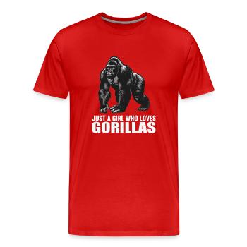 Gorillas Gorilla - Men's Premium Organic T-Shirt - red - Front - Damien (186cm)