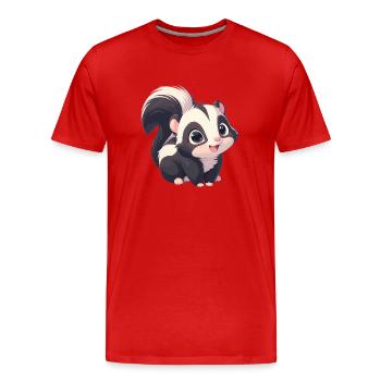 Skunks Skunk - Men's Premium Organic T-Shirt - red - Front - Damien (186cm)