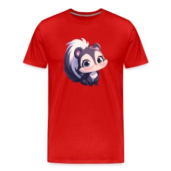 Skunks Skunk - Men's Premium Organic T-Shirt - red - Front - Damien (186cm)